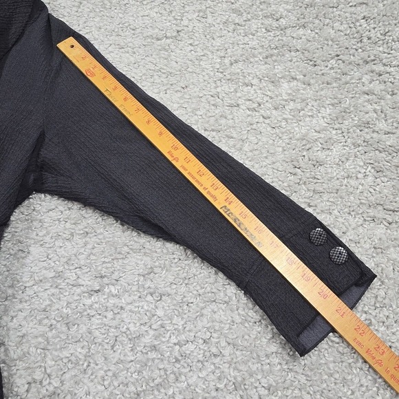 Habitat Clothes To Live In Shirt Womens Large Gray Cowl Neck Long Sleeve Minimal - Picture 11 of 12